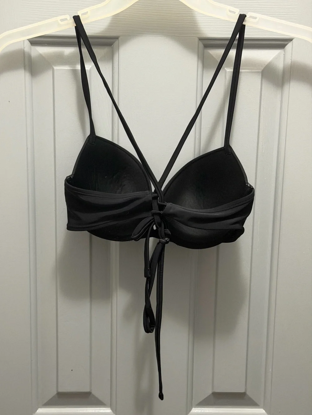 aerie Perker Push Up String Bikini Swim Top Underwire Women’s Size 36B Black - Picture 2 of 8